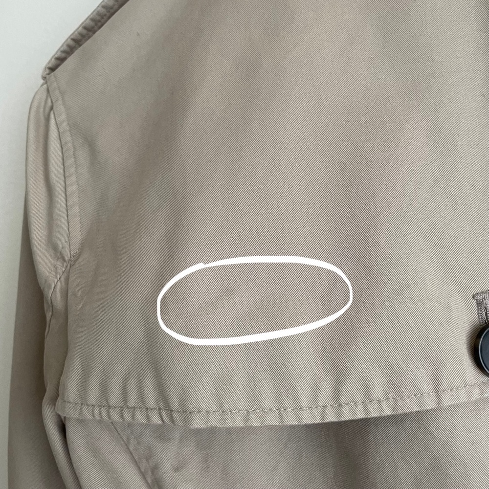Old Navy Cotton Classic Double Breasted Trench Coat Khaki - Picture 6 of 10
